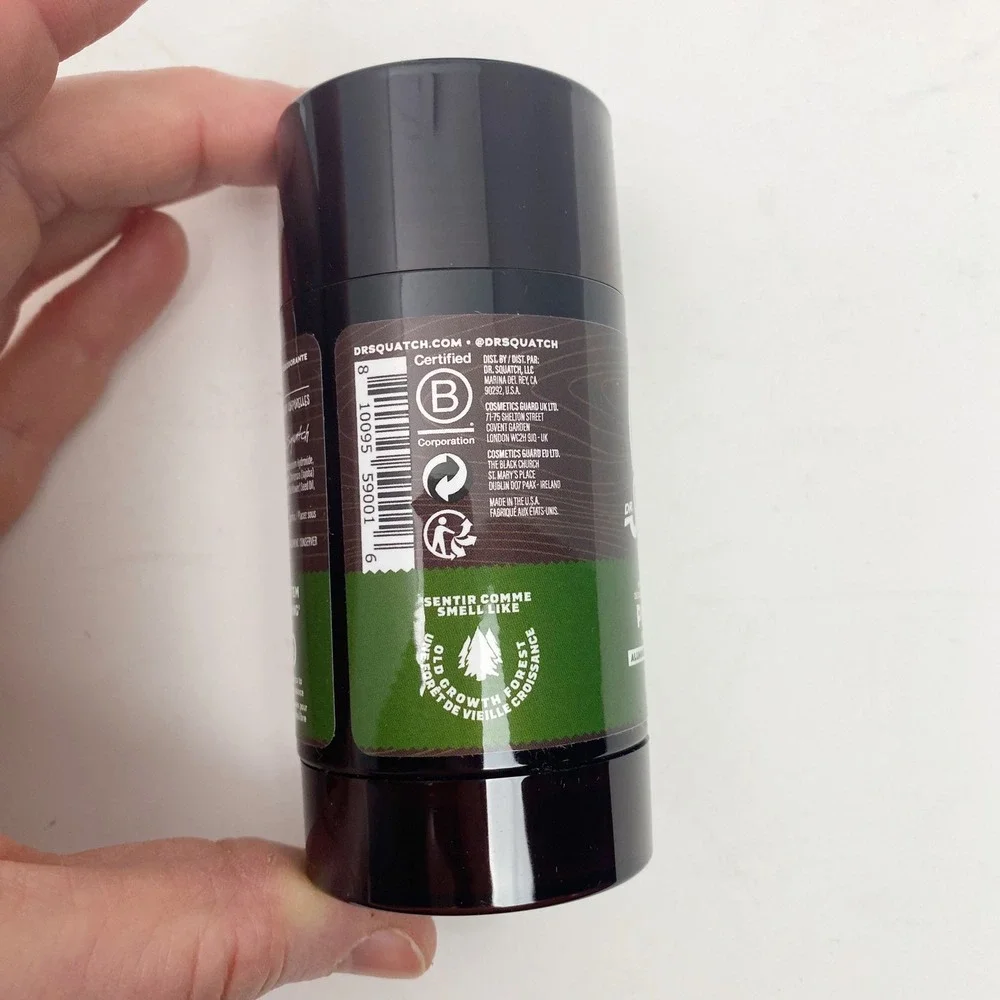 Dr. Squatch Pine Tar Aluminum Free Natural Deodorant Men 3-Pack 2.65oz Stick